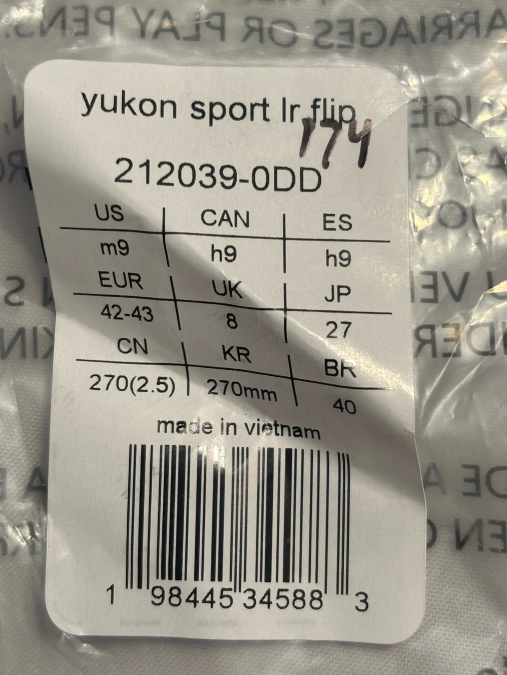 CROCS Yukon Sport Unisex Black Flip-Flop Summer Sandals M9 W11 New